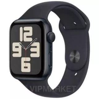 Часы Apple Watch SE 2024 40 мм, корпус из алюминия цвета «Тёмная ночь», спортивный ремешок M/L цвета «Тёмная ночь» (для других стран)