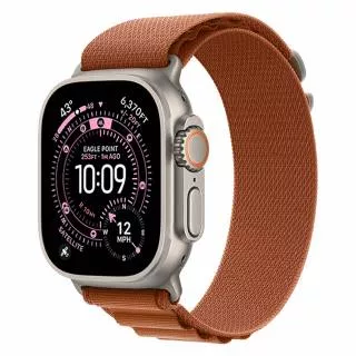 Часы Apple Watch Ultra 3 49 мм, Natural Titanium Case with Terra Cotta Alpine Loop, размер L (для других стран)