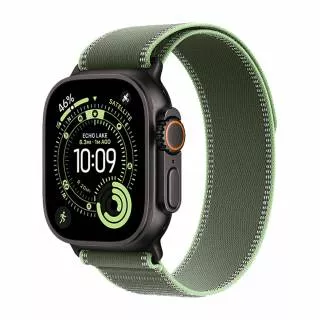 Часы Apple Watch Ultra 3 49 мм, Black Titanium Case with Green/Neon Trail Loop, размер S/M (для других стран)