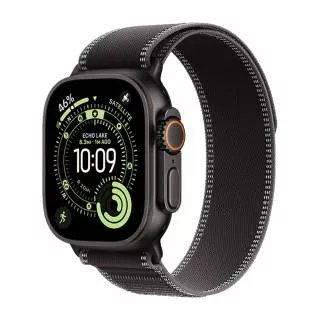 Часы Apple Watch Ultra 3 49 мм, Black Titanium Case with Black/Charcoal Trail Loop, размер S/M (для других стран)