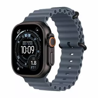 Часы Apple Watch Ultra 3 49 мм, Black Titanium Case with Anchor Blue Ocean Band (для других стран)