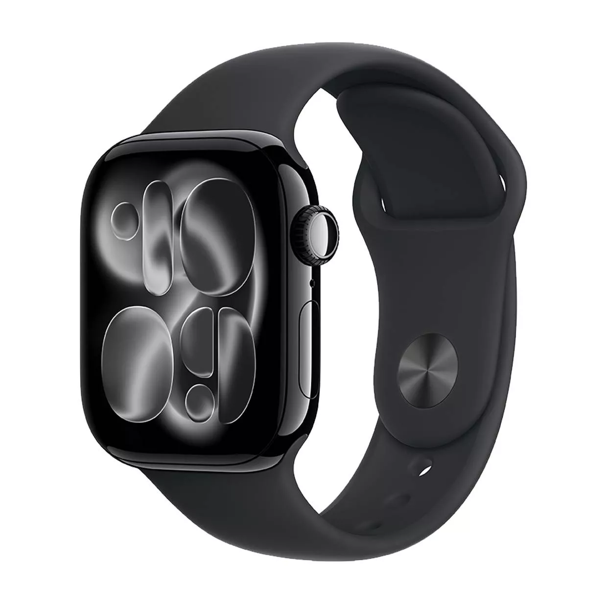 Часы Apple Watch Series 11 46 мм, корпус из алюминия цвета «Черный глянец», спортивный ремешок M/L «Черного» цвета (для других стран)