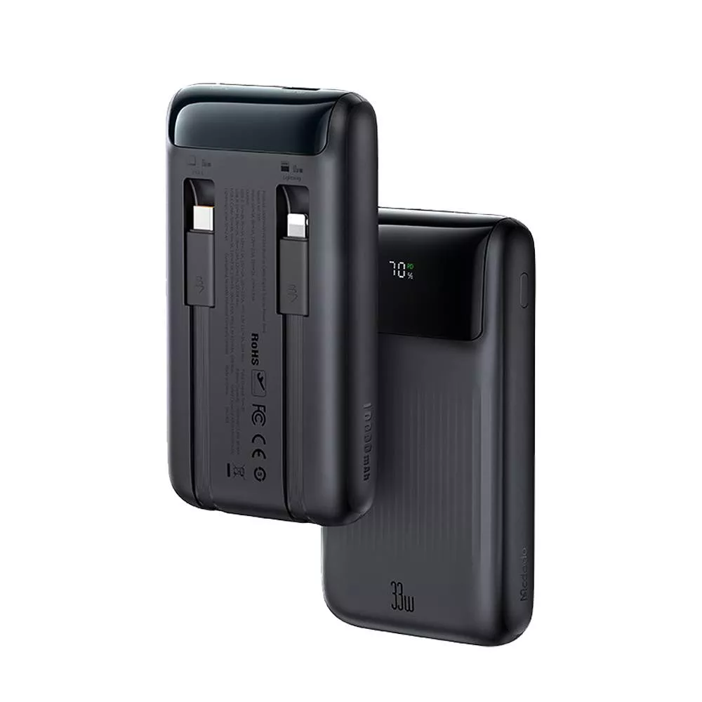 Внешний аккумулятор Mcdodo 10000mAh 33W + Кабель Type-C/Lightning (MC-0231) (Черный)
