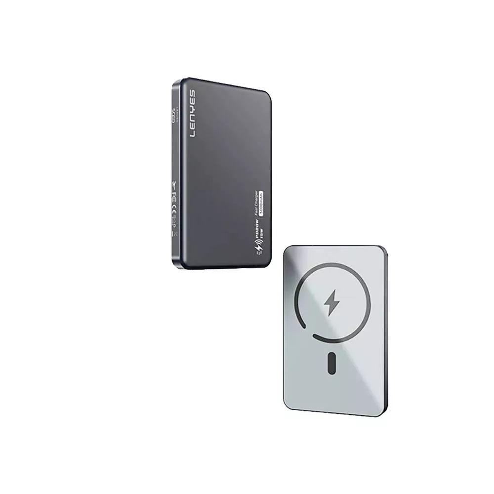 Внешний аккумулятор LENYES PW019D 5000mAh Magnetic Power Bank (Серый)
