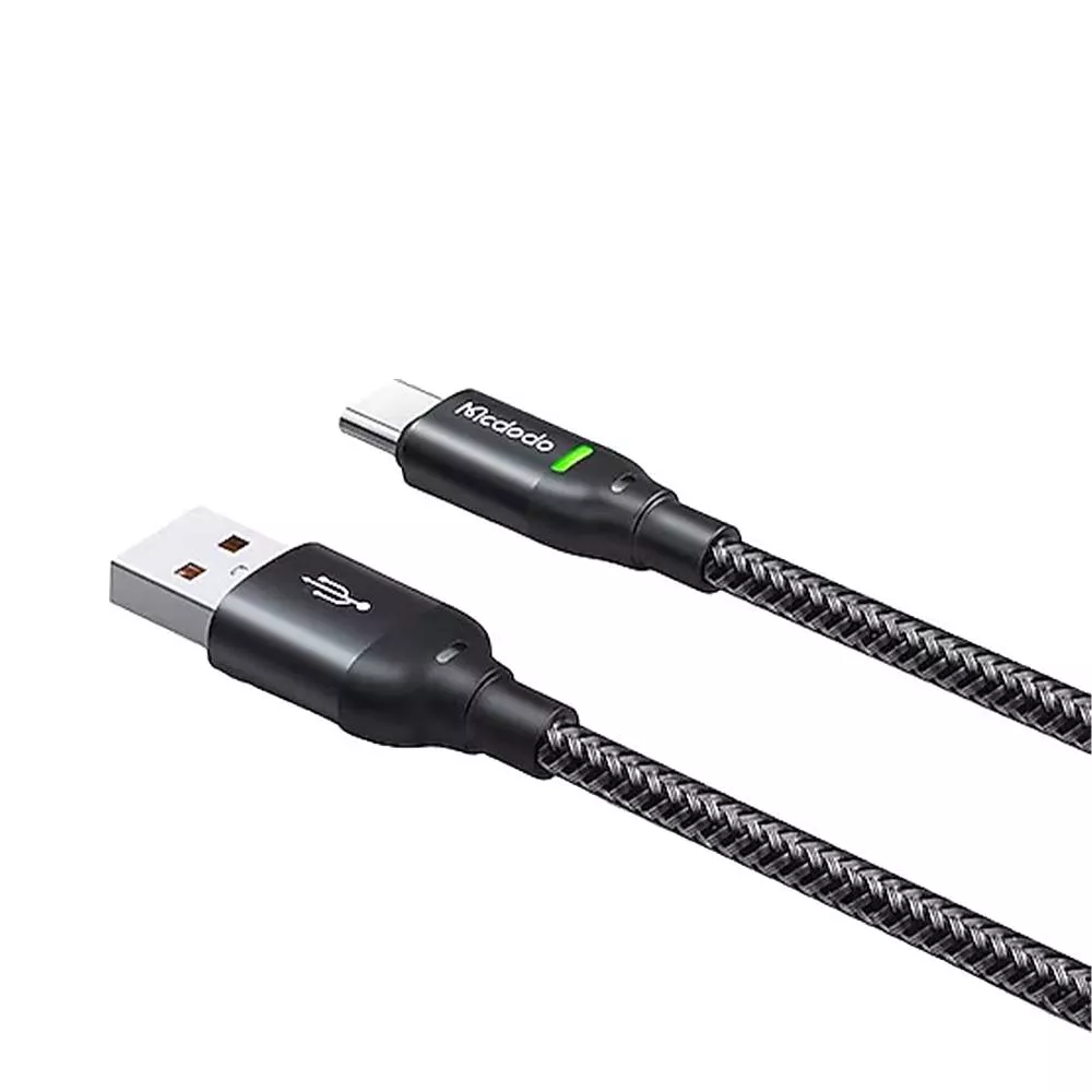 Кабель McDodo Type C/USB 1,2 m черный LED (CA-2710)