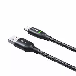 Кабель McDodo Type C/USB 1,2 m черный LED (CA-2710)