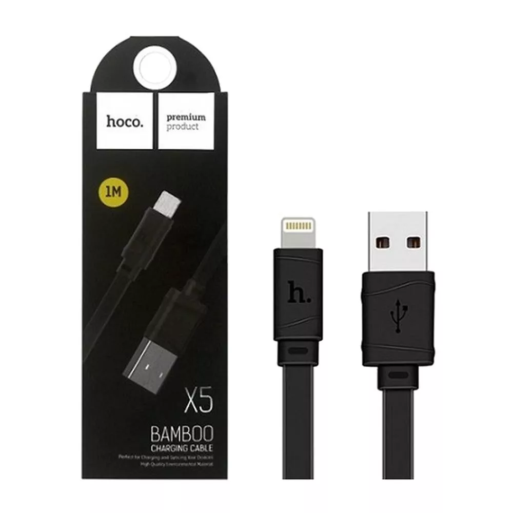 Кабель Hoco X5 USB/Lightning 1м Black