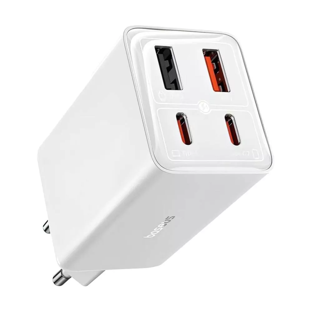 Сетевой адаптер Baseus GaN6 Pro 2хType C/2xUSB 100W Белый