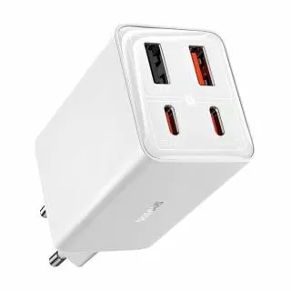 Купить Сетевой адаптер Baseus GaN6 Pro 2хType C/2xUSB 100W Белый