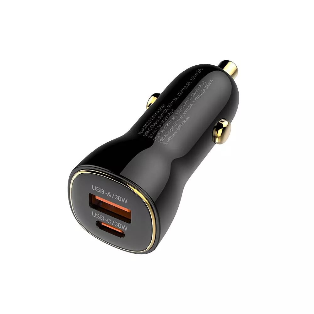 Автомобильное зарядное устройство LDNIO C103 USB/Type-C 60W + кабель Type-c