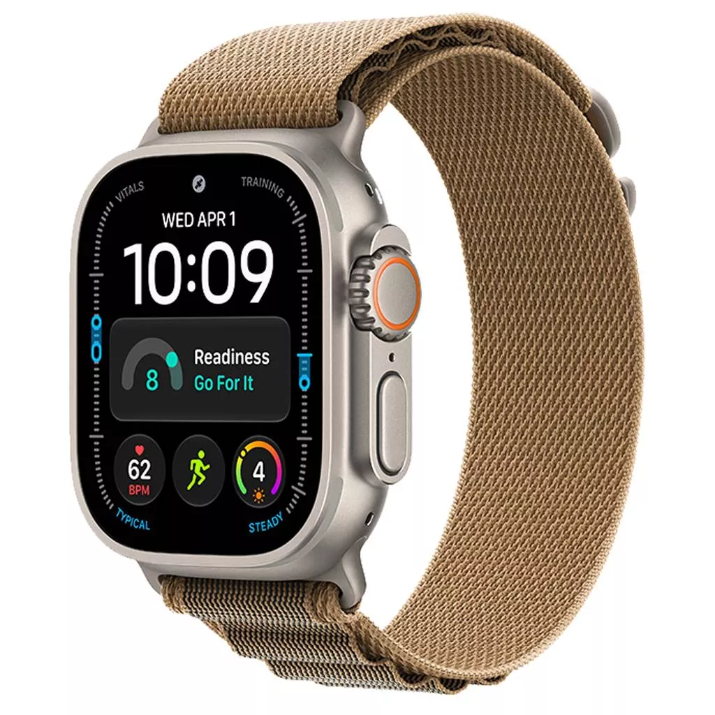 Часы Apple Watch Ultra 4 49 мм, Natural Titanium Case with Desert Alpine Loop S (для других стран)