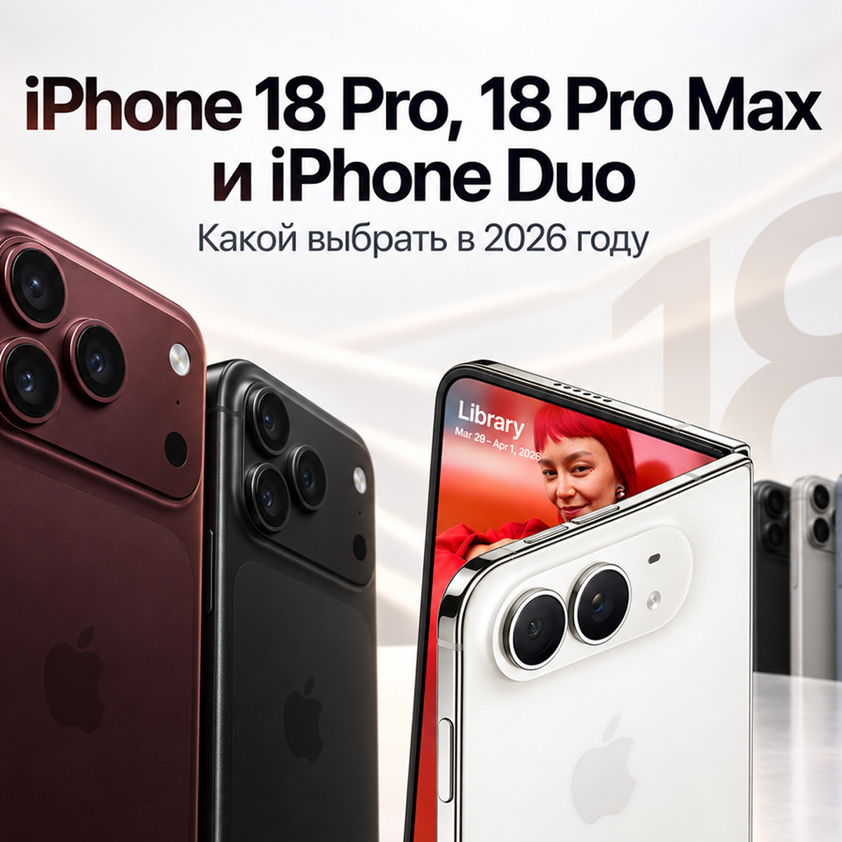 iPhone 18 Pro, 18 Pro Max или iPhone Duo: что выбрать в 2026 году