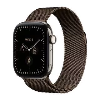 Купить Часы Apple Watch Series 12 42 мм, корпус из титана цвета «Natural», Milanese Loop цвета «Dark Bronze» (для других стран)