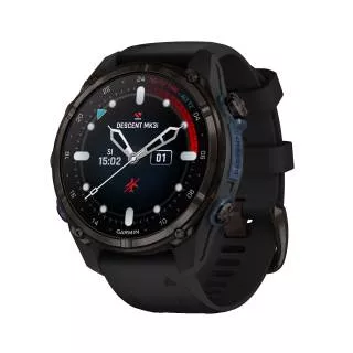 Купить Часы Garmin Descent Mk3i 43 mm, Titanium Carbon gray, DLC, black silicone strap