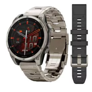 Купить Часы Garmin fenix 8 47 mm, AMOLED, Sapphire, Titanium, light gray, titanium strap