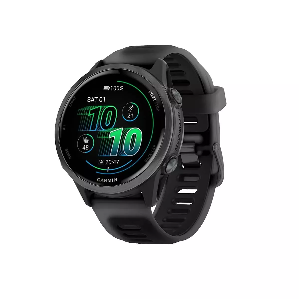 Часы Garmin Forerunner 570 - 42mm, slate gray, aluminum bezel, black strap