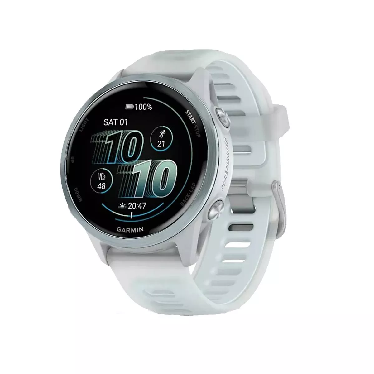 Часы Garmin Forerunner 570 - 42mm, light gray, aluminum bezel, cloudy blue strap