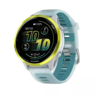 Купить Часы Garmin Forerunner 570 - 47mm, light gray, bright yellow aluminum bezel, turquoise strap