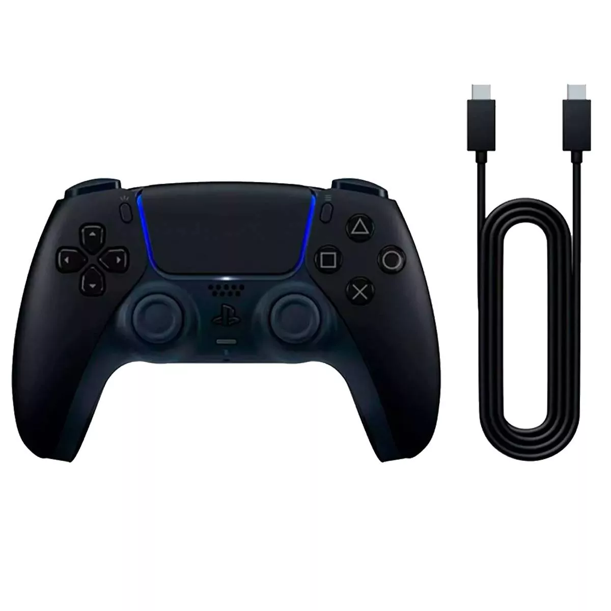 Геймпад Sony DualSense для Playstation 5 Черная полночь + кабель Type-C/Type-C