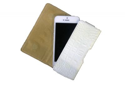 Кобура для Phone 5/5S SUBUS CreaCase, кожа (Белый, Кайман)