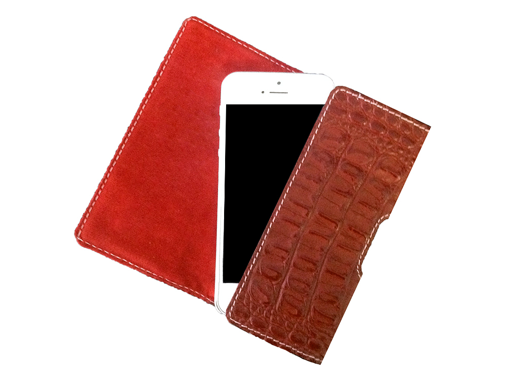 Кобура для Phone 5/5S SUBUS CreaCase, кожа (Красный, Кайман)