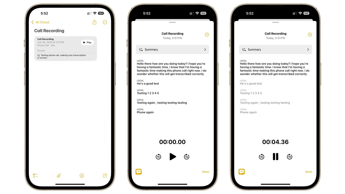 Запись разговора и расшифровка после разговора на iOS