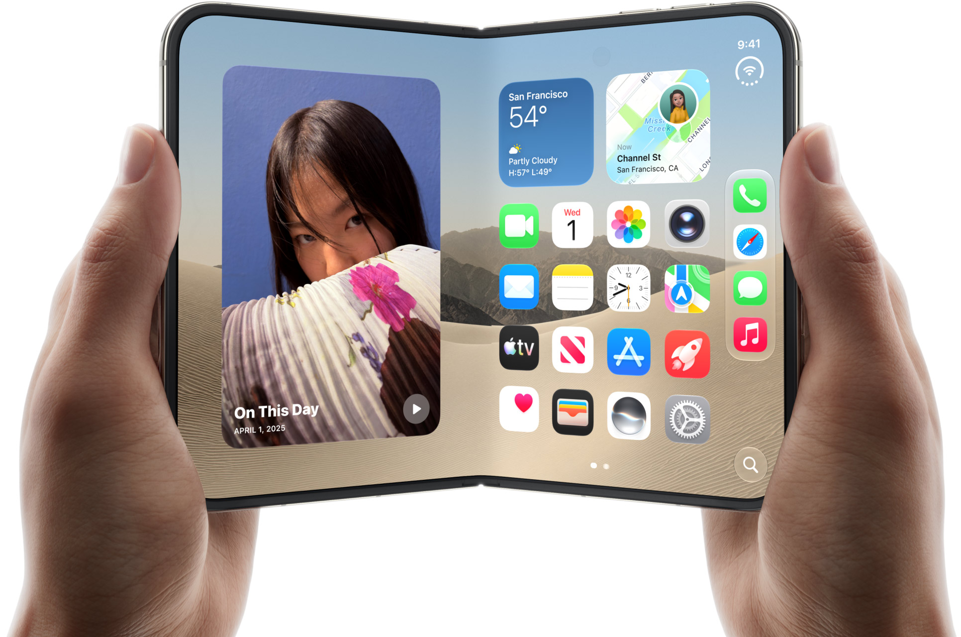 Apple iPhone Duo в раскрытом виде