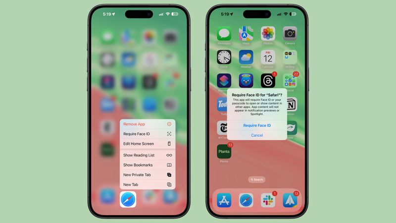 Блокировка приложений с помощью Face ID