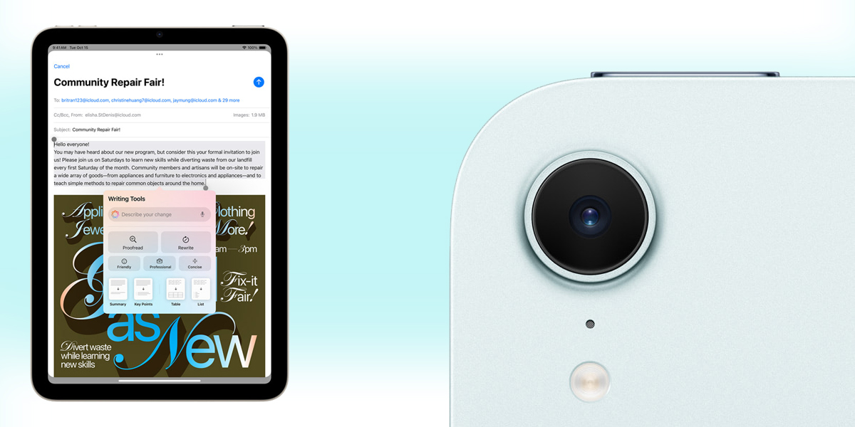 Новые камеры iPad mini 7